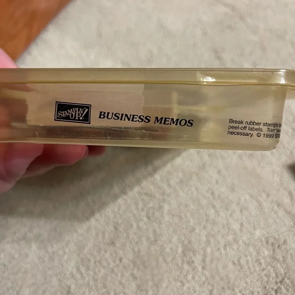 Stampin’ Up 1999 Business Memos Stamping Set Rubber Stamp Embossing Card Making